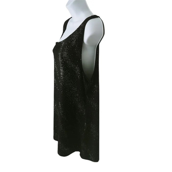 Laura Asymmetric Neckline  Black Glittery Dots on the diagonal XL - Picture 5 of 8